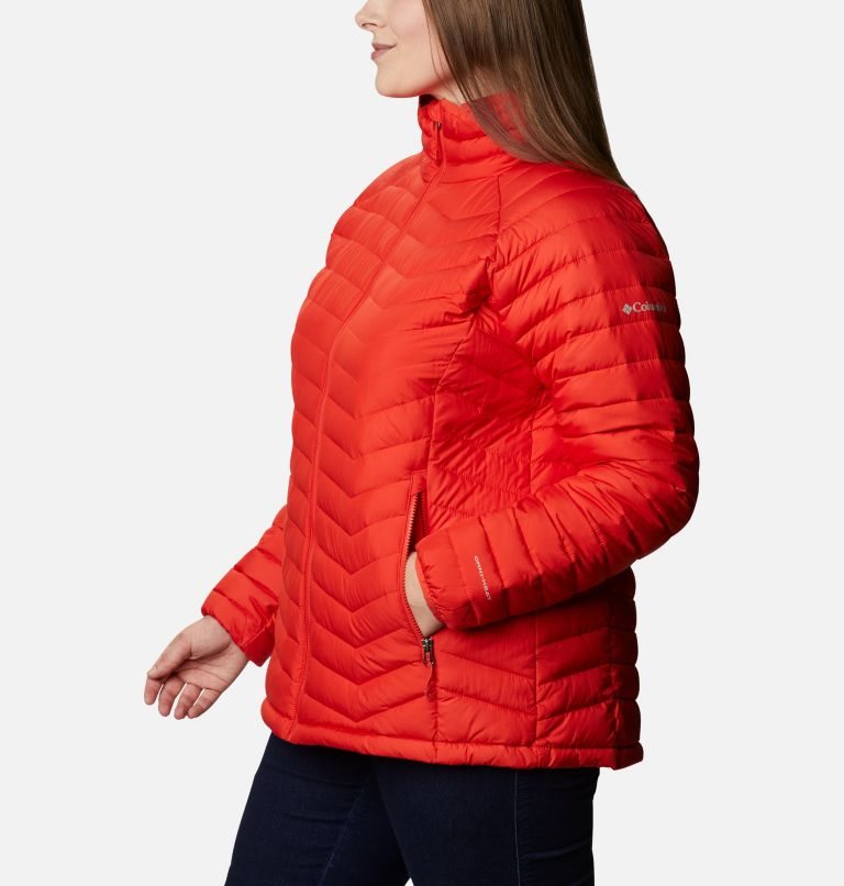 Women's Columbia Powder Lite Jackets Red | Plus Size CA-Z8510